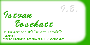 istvan boschatt business card